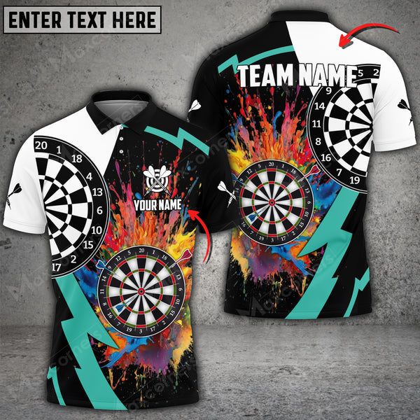 Maxcorners Darts Color Paint Sport Jersey Patten Color Options Personalized Name, Team Name Unisex 3D Shirt