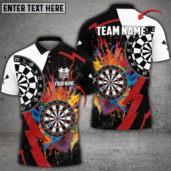 Maxcorners Darts Color Paint Sport Jersey Patten Color Options Personalized Name, Team Name Unisex 3D Shirt