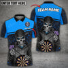 Maxcorners Darts Skull Magma Pattern Color Options Personalized Name, Team Name Unisex 3D Shirt