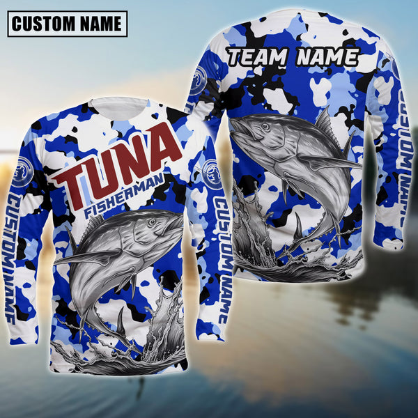 Maxcorners Tuna Fishing Tournament Personalized Name And Team Name Long Sweat Shirt