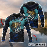 Max Corners Bass Fishing Sport Jersey Navy Personalized Name Combo Hoodie & Sweatpant