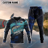 Max Corners Marlin Fishing Sport Jersey Navy Personalized Name Combo Hoodie & Sweatpant