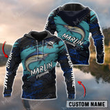 Max Corners Marlin Fishing Sport Jersey Navy Personalized Name Combo Hoodie & Sweatpant