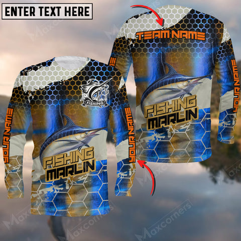 Maxcorners Marlin Sport Jersey Personalized Name And Team Name Long Sweat Shirt