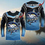 Maxcorners Tuna Fishing Art Uniform Fishing Skin Pattern Sport Jersey Personalized Name And Team Name Long Sweat Shirt