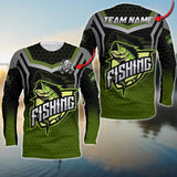 Maxcorners Bass Fishing Art Uniform Fishing Skin Pattern Sport Jersey Personalized Name And Team Name Long Sweat Shirt