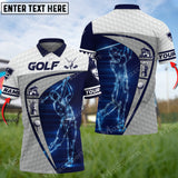 Max Corner Customized Name Golf Lover Light Art Multicolor Golf ball Jersey Pattern Custom 3D Polo Shirt
