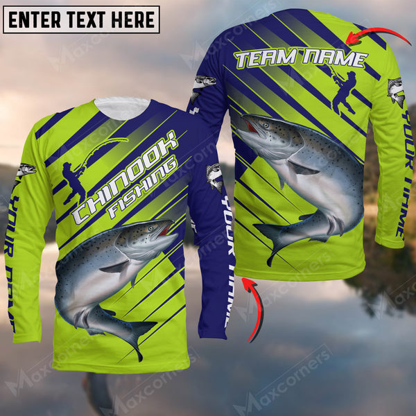 Maxcorners Chinook Fishing Tournament, Chinook Fishing Jerseys Personalized Name And Team Name Long Sweat Shirt