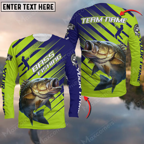 Maxcorners Bass Fishing Tournament, Bass Fishing Jerseys Personalized Name And Team Name Long Sweat Shirt