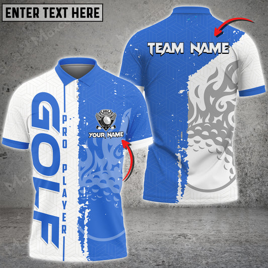Max Corner Customized Name Pro Player Fire Golf Ball Multicolor Sport Jersey Pattern Custom 3D Polo Shirt