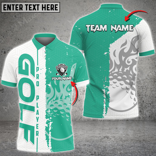 Max Corner Customized Name Pro Player Fire Golf Ball Multicolor Sport Jersey Pattern Custom 3D Polo Shirt