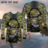 Maxcorners Bass Fishing Skin Epic Art Water Wave Sport Jersey Personalized Name And Team Name Long Sweat Shirt