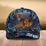 Maxcorners Deer Hunting US Flag Cranked Pattern Personalized Cap 3D Multicolored