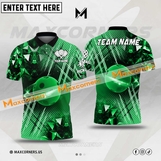 Maxcorners Pickleball Multicolor Premium Pattern Personalized Name, Team Name 3D Shirt