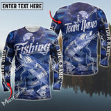 Maxcorners Salmon Fishing Skull And Water Blue Thunder Lightning Premium Pattern Sport Jersey Personalized Name And Team Name Long Sweat Shirt