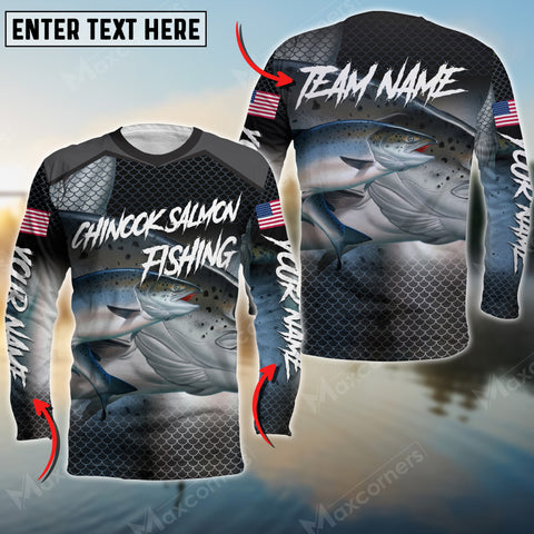 Max Corner Chincook Personalized Fishing Water Flow 3D Long Sleeve Shirt