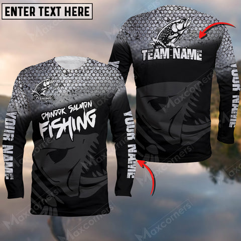 Max Corner Chincook Personalized Fishing Skeleton Sport Jersey Style 3D Long Sleeve Shirt