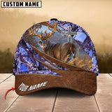 Maxcorners Epic Cross Deer Hunting Art Leather Pattern Personalized Cap 3D Multicolored