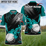 Max Corner Customized Name Fire Golf Ball Spider Faded Pattern Multicolor Sport Jersey Pattern Custom 3D Polo Shirt
