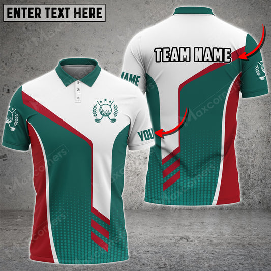 Max Corner Customized Name Golf Lover Line Art Multicolor Sport Jersey Pattern Custom 3D Polo Shirt