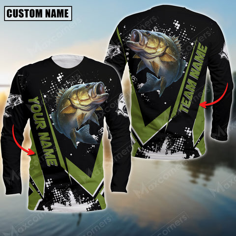 Maxcorners Bass Fishing Declare War Premium Sport Jersey Personalized Name And Team Name Long Sweat Shirt