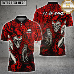 Maxcorners Cloaked Skeleton Play Bowling Multioptions Customized Name, Team Name 3D Shirt (5 Colors)