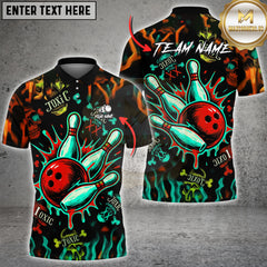 Maxcorners Bowling Toxic Skull Multioptions Customized Name, Team Name 3D Shirt (5 Colors)