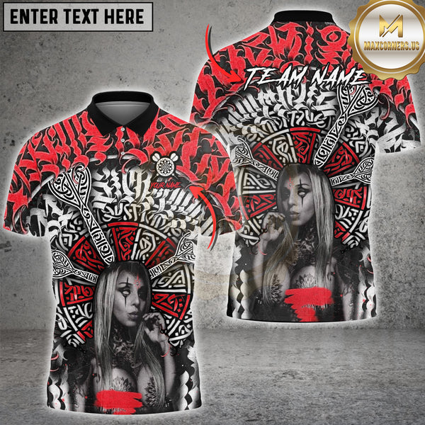 Maxcorners Dartboard The Calligraffiti Of Dark Girl 2 Multioptions Customized Name, Team Name 3D Shirt (4 Colors)