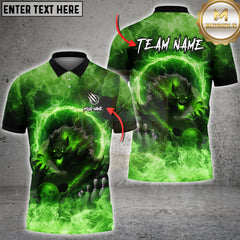 Maxcorners Bowling Werewolf Energy Aura Graphic Multioptions Customized Name, Team Name 3D Shirt (5 Colors)