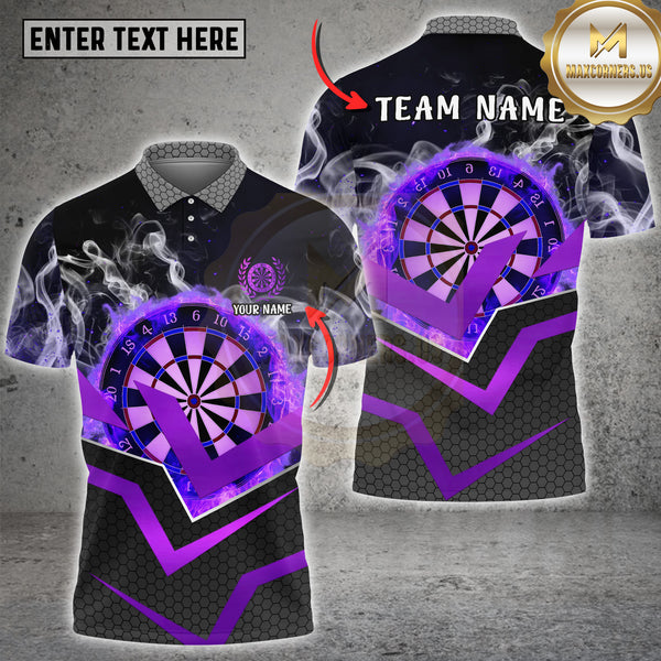 Maxcorners Dartboard Golden Flame Jersey Vector Multioptions Customized Name, Team Name 3D Shirt (4 Colors)