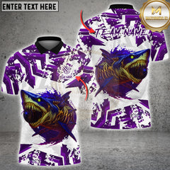 Maxcorners Bowling Monster Shark Strike Graphic Multioptions Customized Name, Team Name 3D Shirt (5 Colors)