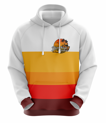 Maxcorners Dirty Bags Cornhole Hoodie- "Bags in Paradise" (Orange)