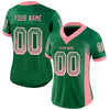 Maxcorners Custom Kelly Green Medium Pink-White Drift Fashion Football Jersey LM2605
