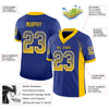 Maxcorners Custom Royal Yellow-White Drift Fashion Football Jersey LM2605
