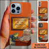 (5 Colors) Maxcorners Personalized Funny Office Frog Phone Case with Employee of the Month Sign, Coffee Mug, Paperwork and Custom Name