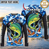 (13 Breeds) Maxcorners Fishing Blue Geometric Camo Bass Beer Anchor Splash Design Custom Name & Team Name 3D Shirts