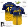 Maxcorners Custom Royal Yellow-Black Authentic Fade Fashion Baseball Jersey LM2605