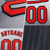 Maxcorners Custom Red Pinstripe White-Royal Authentic Fade Fashion Baseball Jersey LM2605