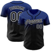 Maxcorners Custom Royal Black-White Authentic Fade Fashion Baseball Jersey LM2605
