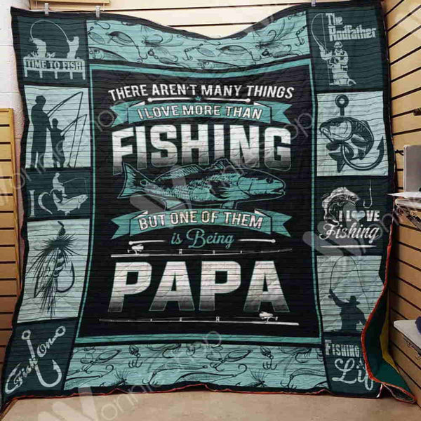 Maxcorners Papa Fishing 3D Quilt - Blanket