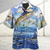 Maxcorners Fishing Ocean Blue Sky Freedom Hawaiian Shirt