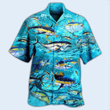 Maxcorners Fishing Tuna Fish In The Blue Sea Hawaiian Shirt