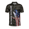 Maxcorners American Flag Fishing Men 3D Polo