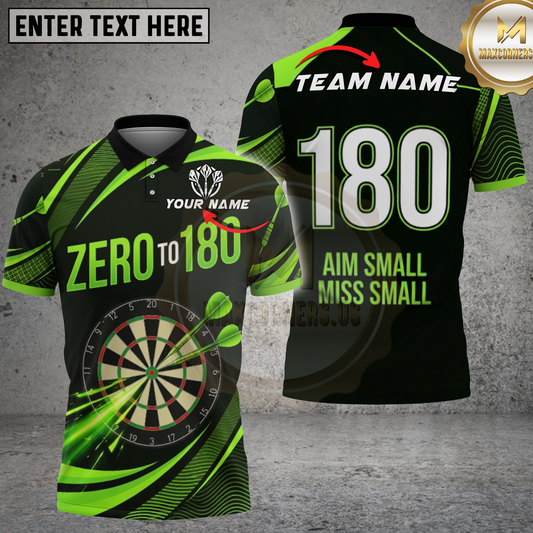 Maxcorners Zero To 180 Minimalist Lime Green Abstract Wave Multicolor Options Personalized Name, Team Name 3D Shirt (4 Colors).