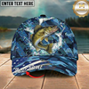 Maxcorners Blue Marlin Ocean Splash Camo Multicolor Options Personalized Name (12 Fish Species)