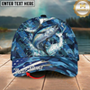 Maxcorners Blue Marlin Ocean Splash Camo Multicolor Options Personalized Name (12 Fish Species)