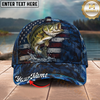Maxcorners Striped Bass Deep Blue Camo Splash Multicolor Options Personalized Name (12 Fish Species)