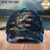 Maxcorners Striped Bass Deep Blue Camo Splash Multicolor Options Personalized Name (12 Fish Species)