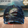 Maxcorners Striped Bass Deep Blue Camo Splash Multicolor Options Personalized Name (12 Fish Species)
