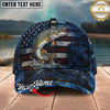Maxcorners Striped Bass Deep Blue Camo Splash Multicolor Options Personalized Name (12 Fish Species)